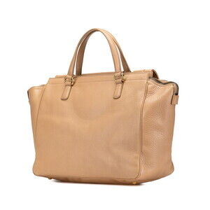 Gucci Leather Bag Boston Beige Tan GG Double